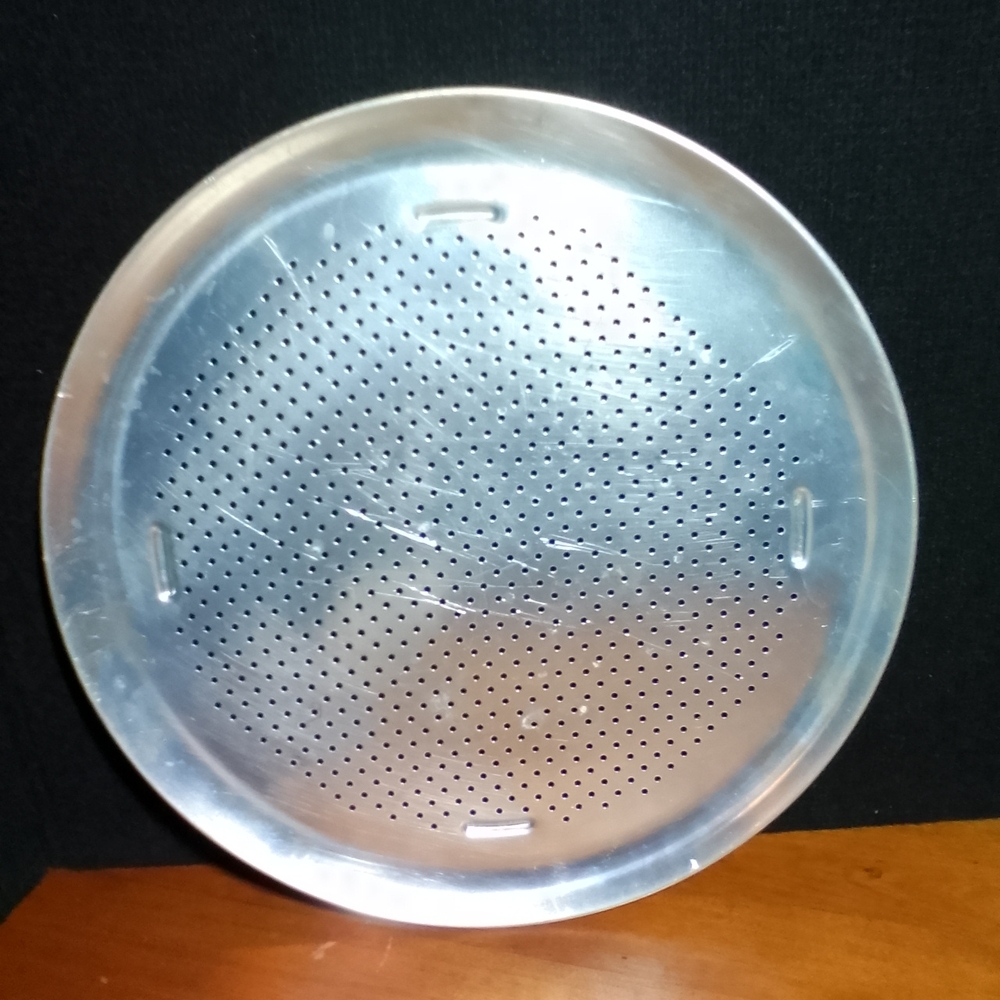 Round Silver Metal Colander